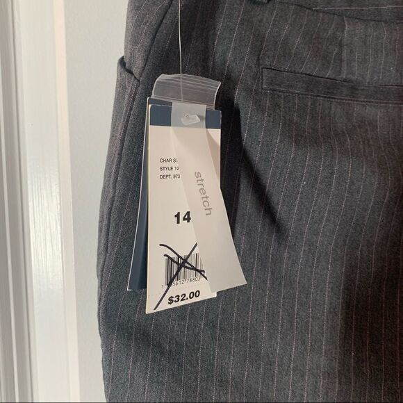 Hilliard and Hanson Petite Mia Style Pant Gray and Pink Stripes NWT - Picture 6 of 10